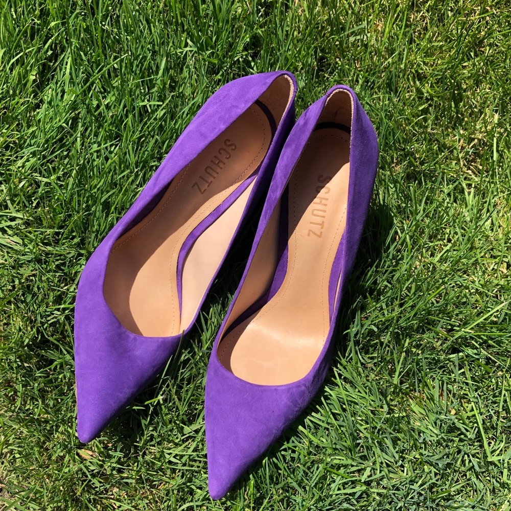 SCHUTZ purple suede pumps! (For @Canica95)